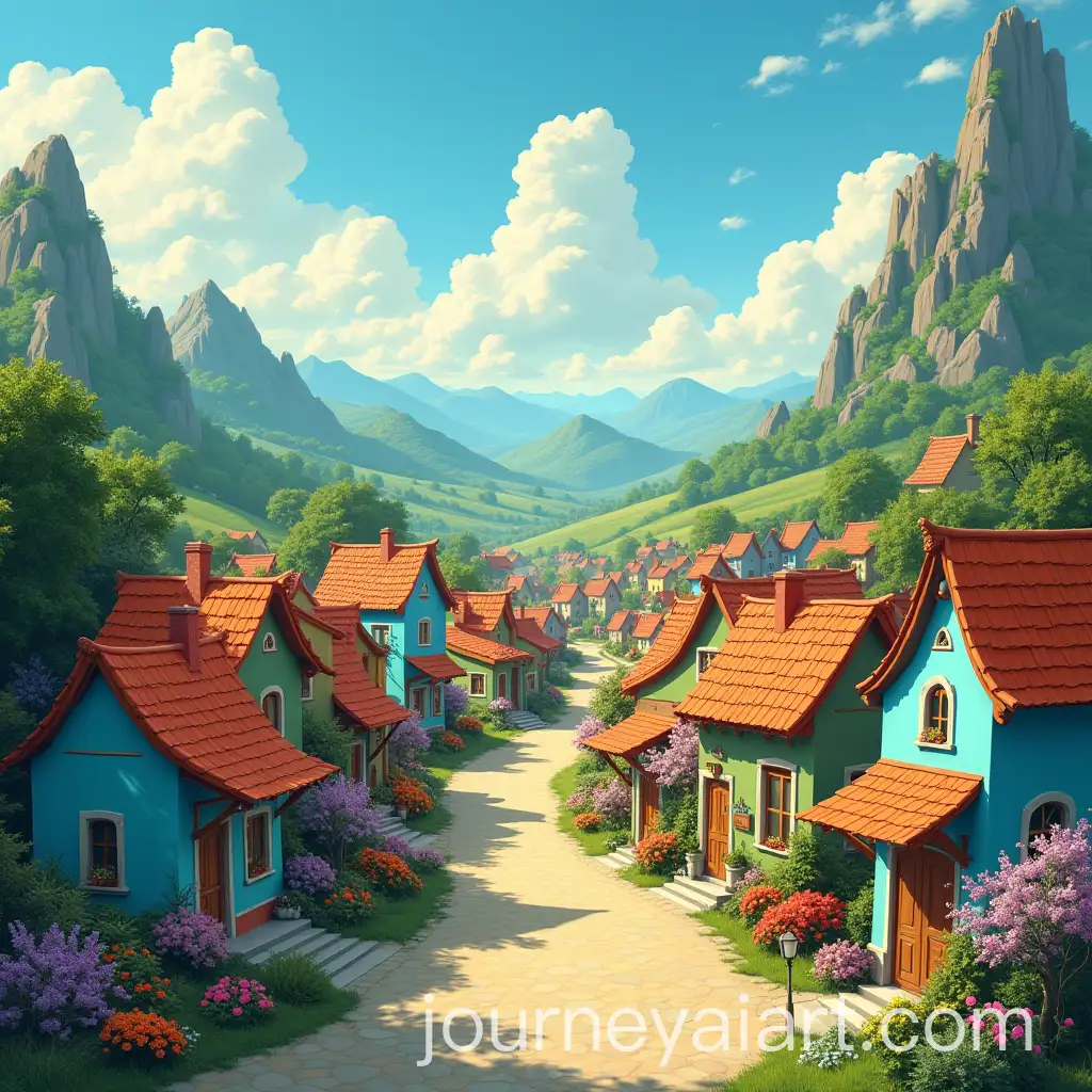 Vibrant-and-Lively-Village-Without-People