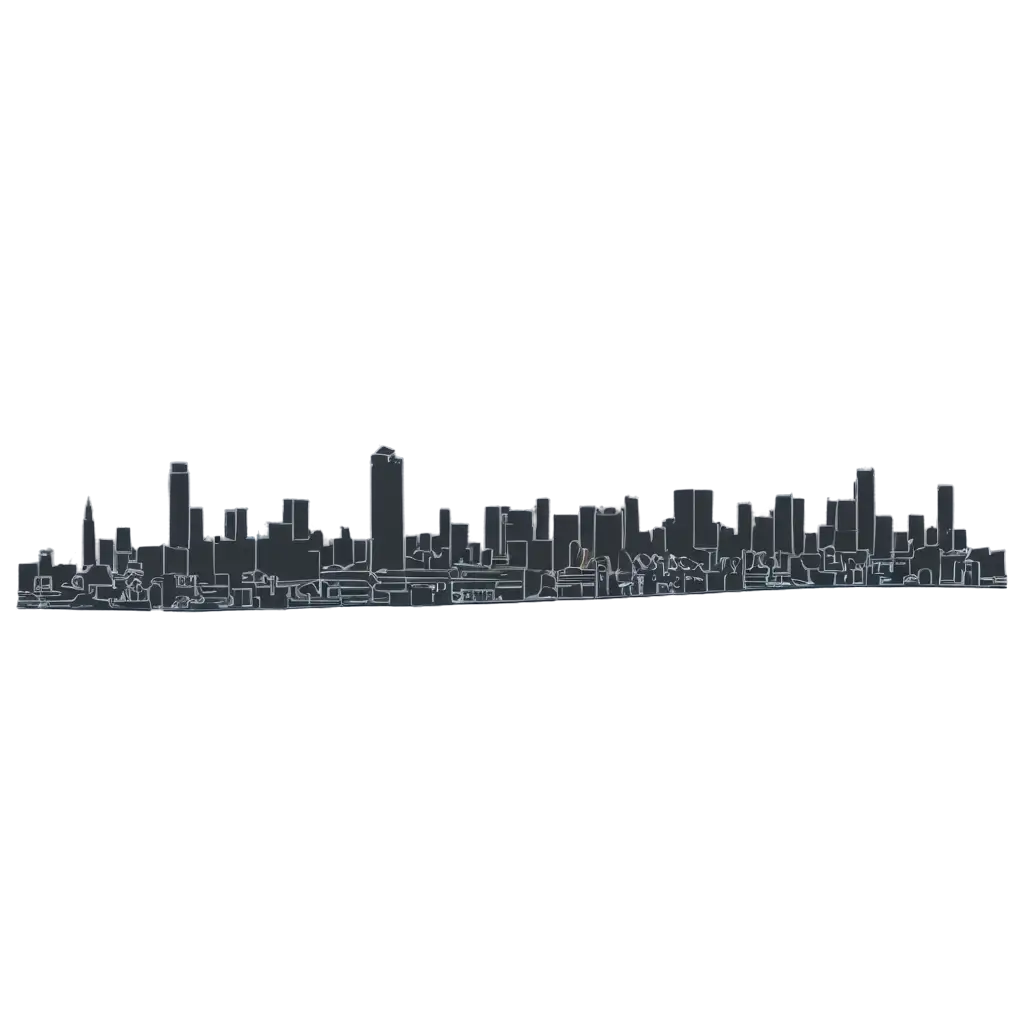 City-Outline-PNG-Image-Capturing-Urban-Silhouettes-with-Clarity