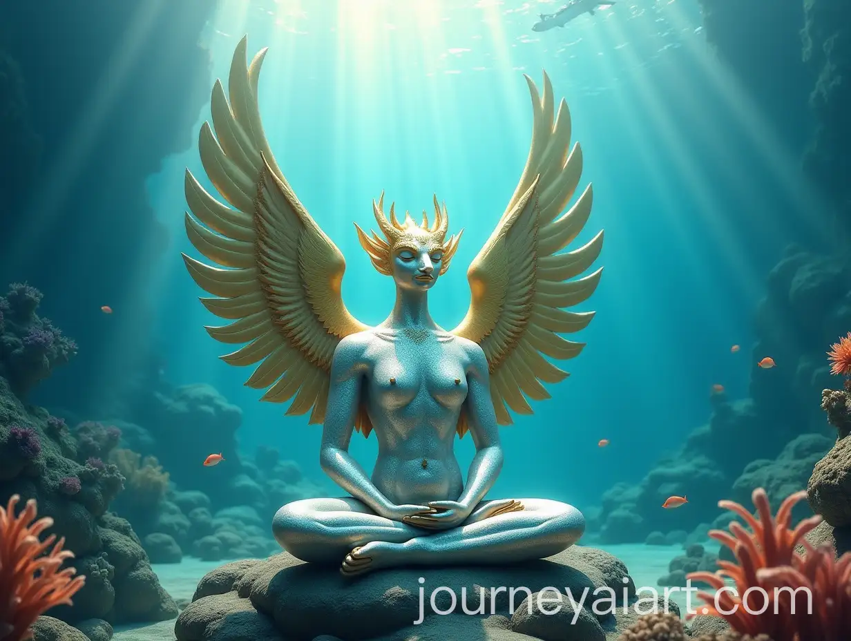 Mythical-Garuda-Meditating-in-an-Underwater-Paradise