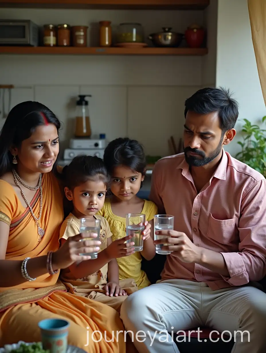 Indian-Family-Concerned-About-Water-Quality-in-Kitchen