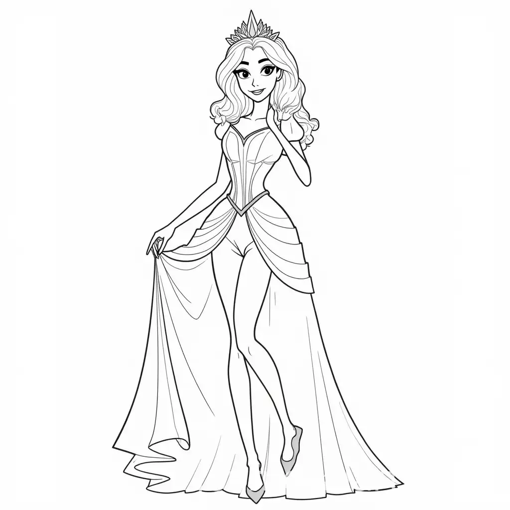 Colorful-Princess-with-Vibrant-Attire-in-a-Magical-Setting