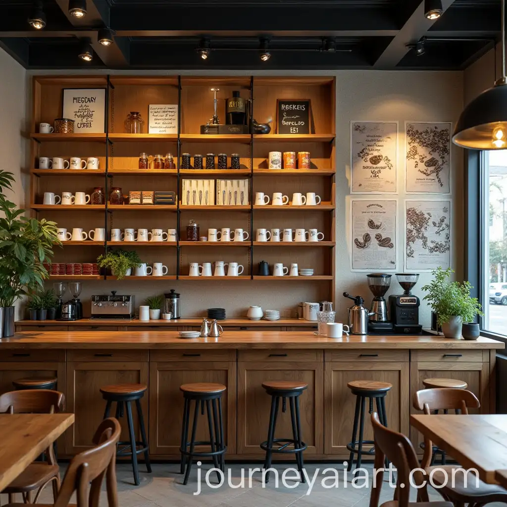 Cozy-Coffee-Shop-Wall-Decor-Featuring-Coffee-Library-Theme