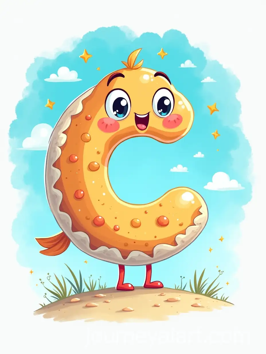 Playful-Cartoon-Character-C-with-Whimsical-Background