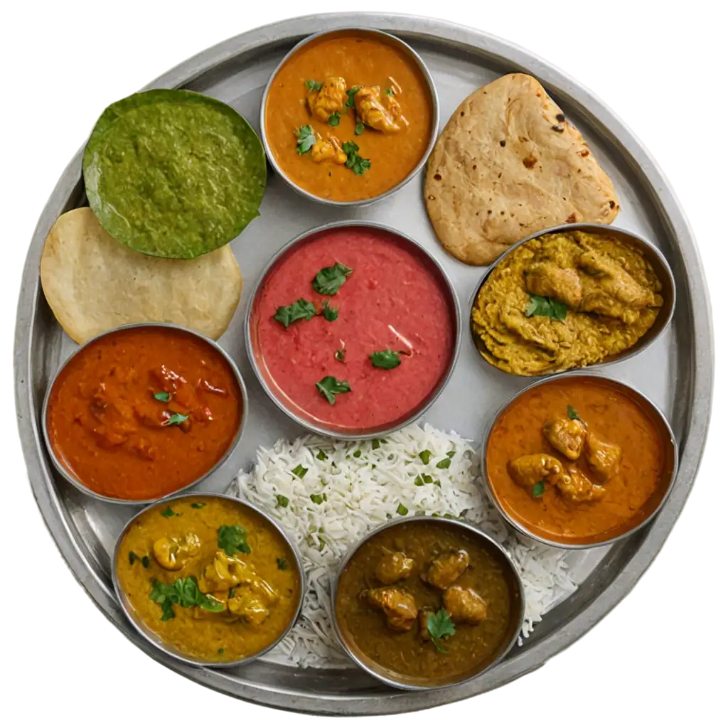 Delicious-Chicken-Thali-PNG-Image-Savory-Culinary-Artistry