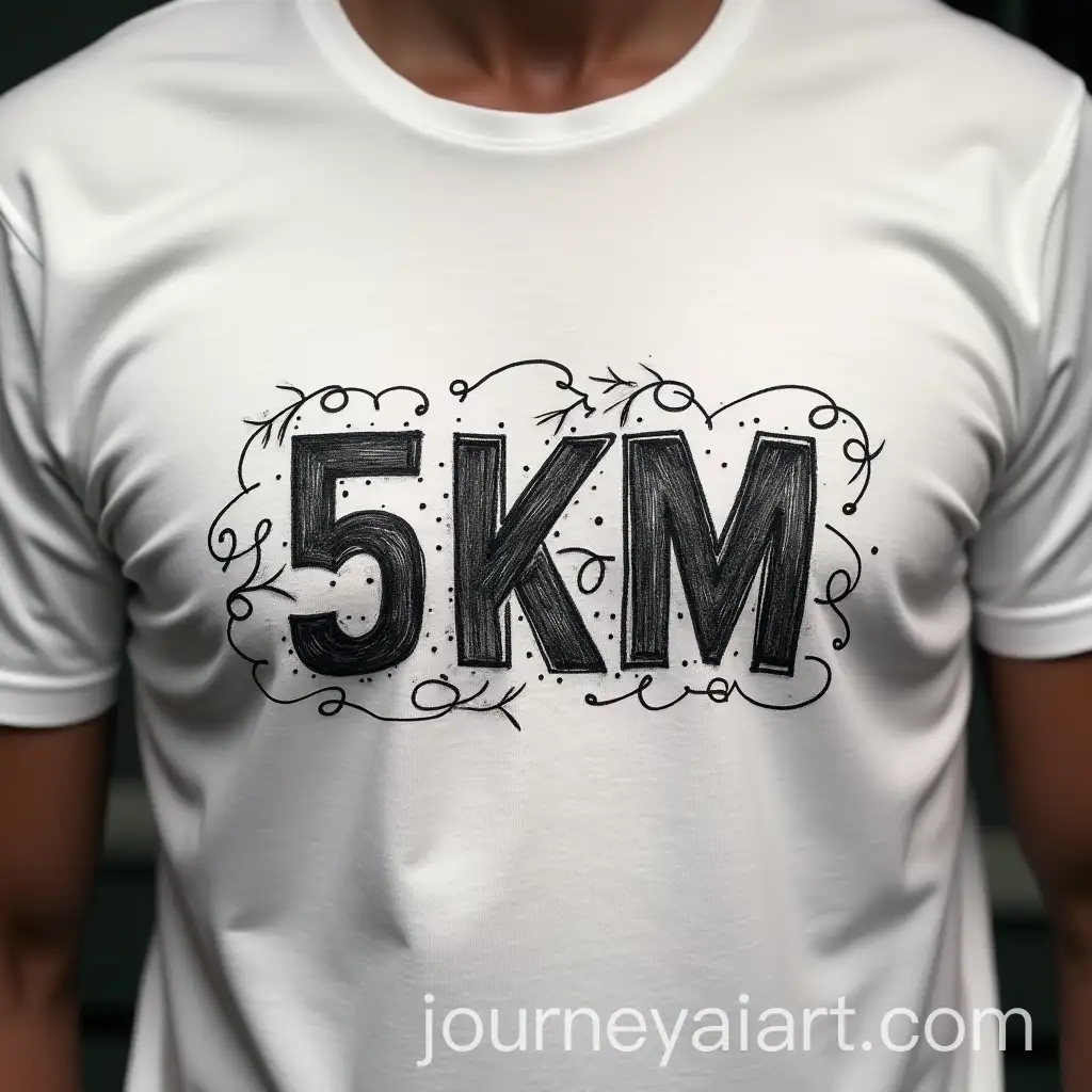 5KM-Tattoo-Design-on-TShirt-Featuring-Bold-Typography