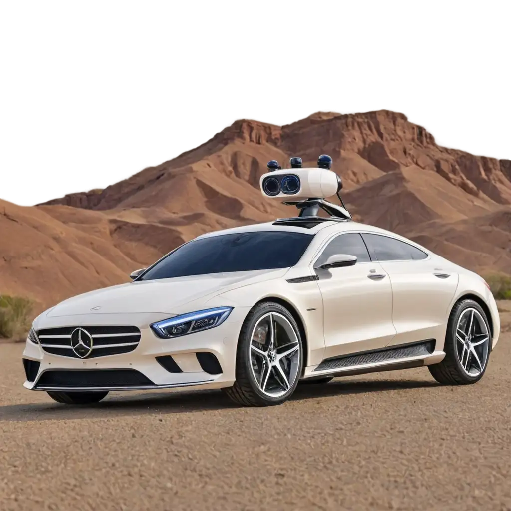 Mercedes-Car-Robotic-in-the-Desert-PNG-HighQuality-Digital-Art-for-Diverse-Applications