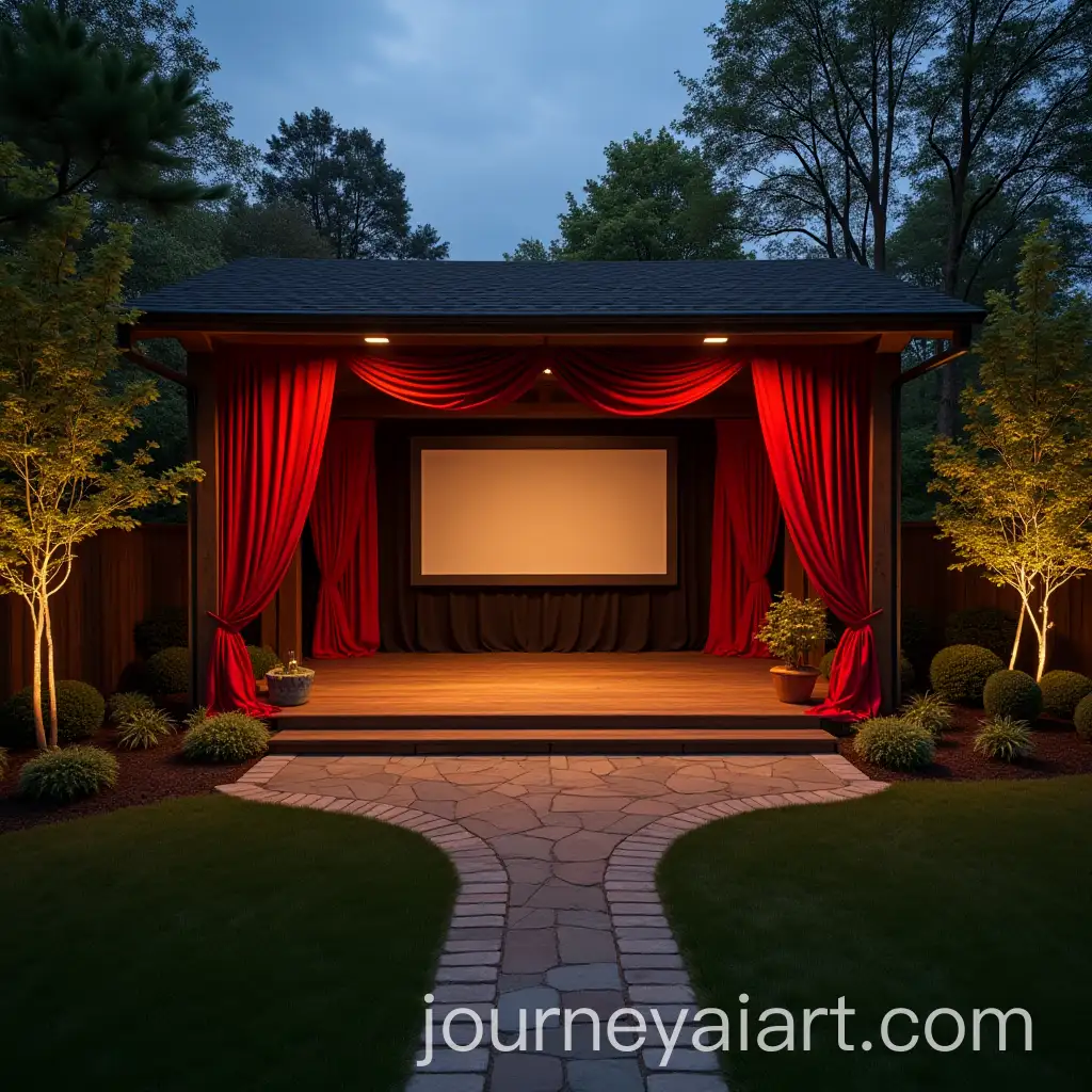 Backyard-Outdoor-Theater-Stage-with-Rustic-Charm