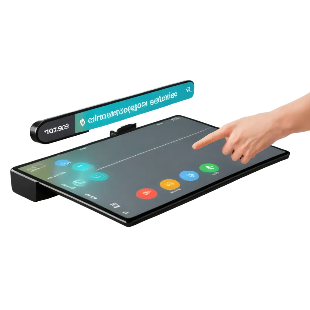 Visual: Close-up of AR device connecting. The device screen shows a floating holographic interface with various betting options.