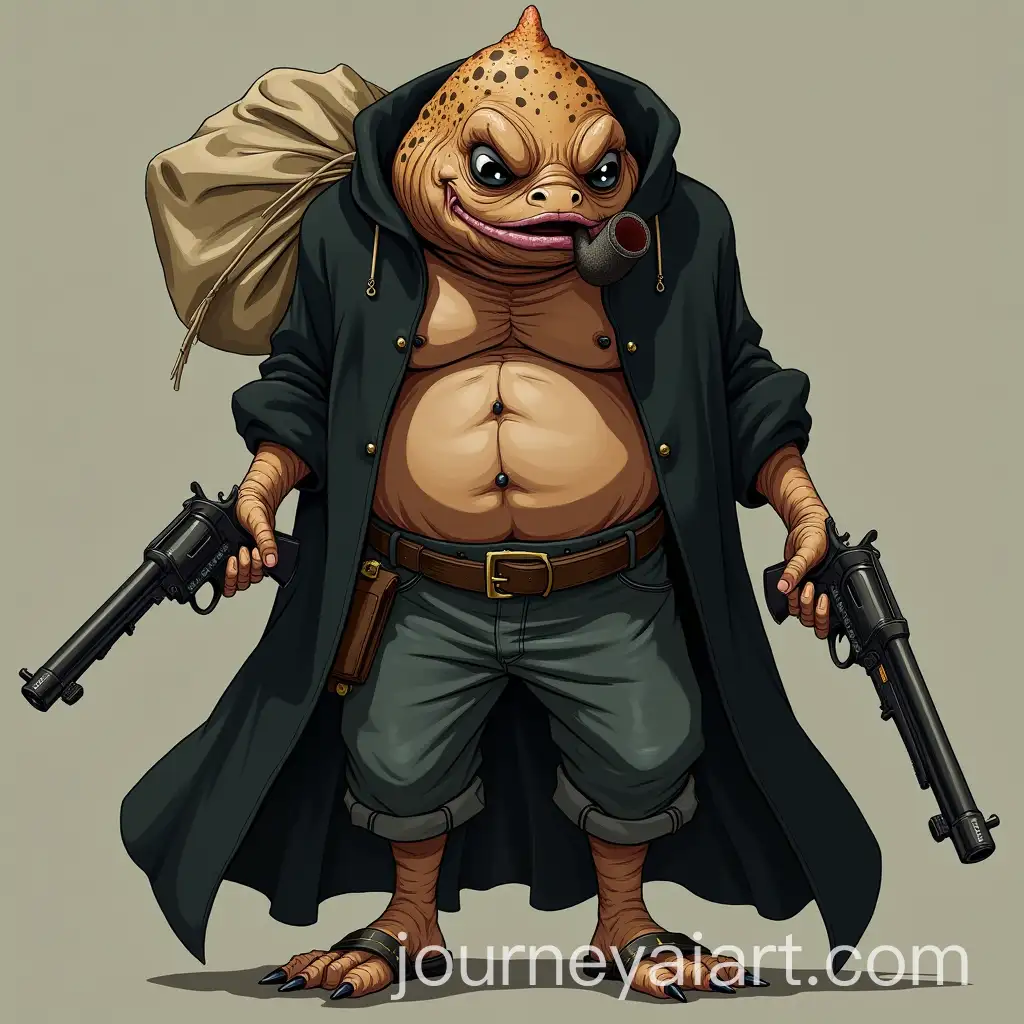 Dystrophic-FishHuman-Hybrid-with-Revolvers-in-One-Piece-Style