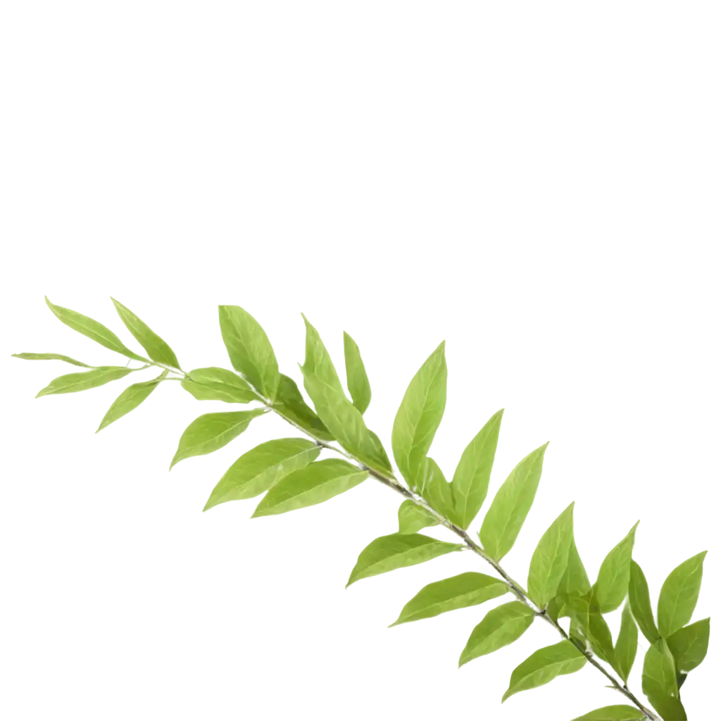 BranchesPNG-Image-Usage-Scenarios-with-Green-Leaves-and-Light-Purple-Colors-PNG-Vibrant-and-Fresh-Nature-Art-Image
