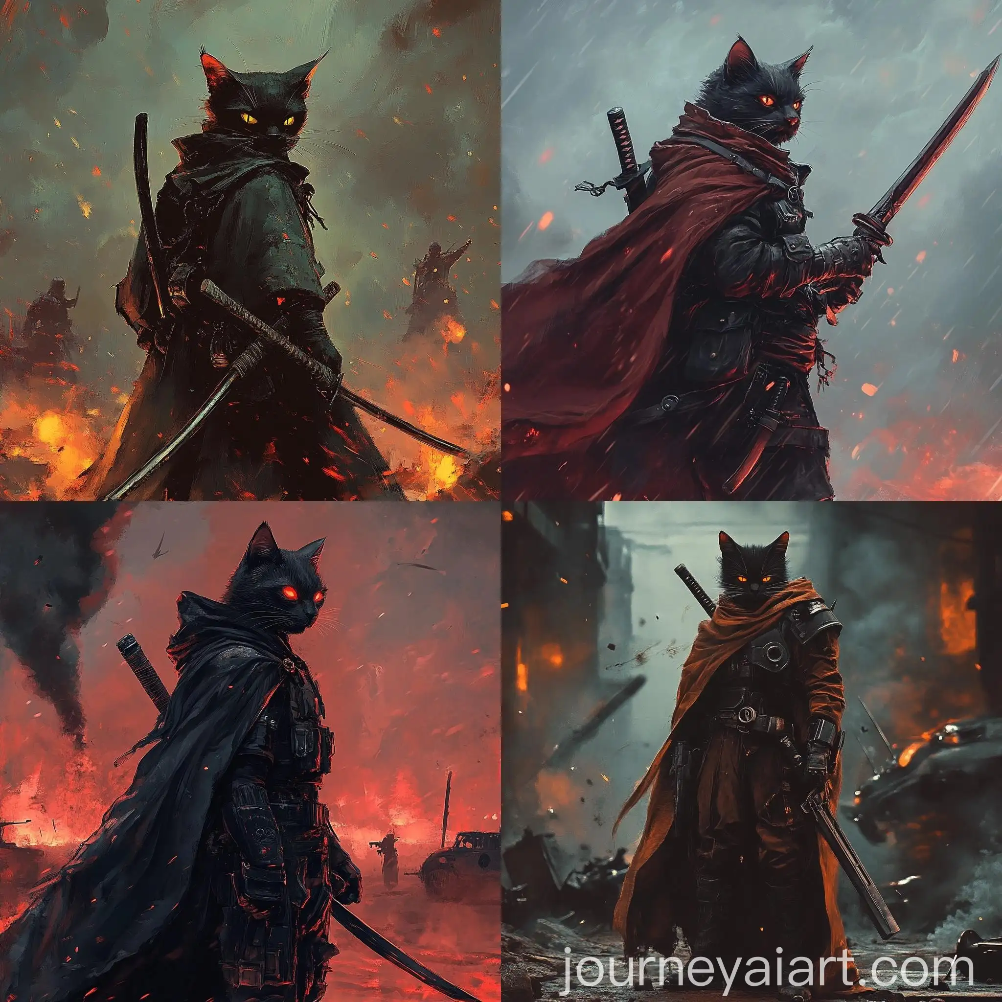 Mystic-Warrior-Cat-Baal-Dark-Fantasy-Cyberpunk-Avatar