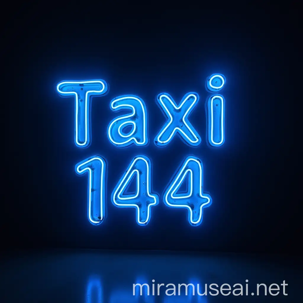 Album Cover Design Featuring Taxiruf 144 with Blue Lighting Effects