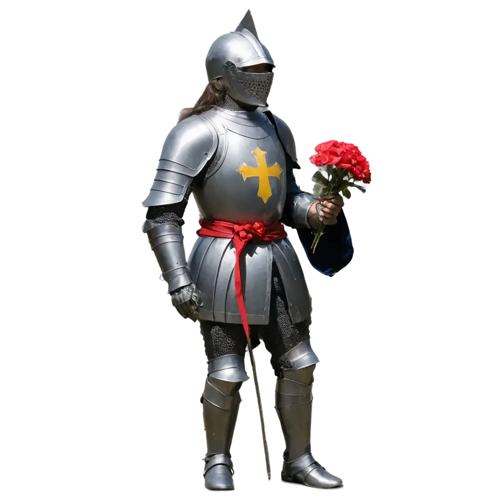 Epic-Knight-Praying-with-Flower-PNG-Image-A-Symbol-of-Hope-and-Valor