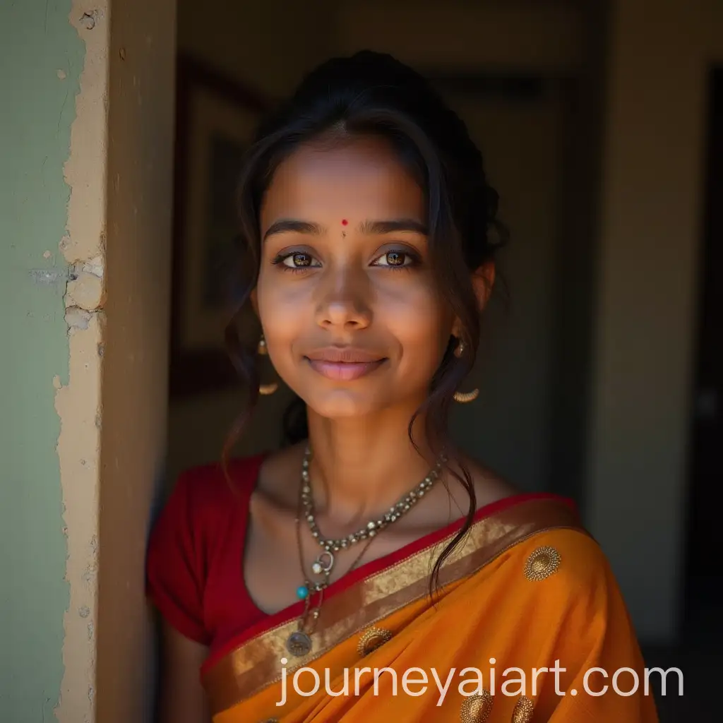 Portrait-of-Indian-Girl-in-Saree