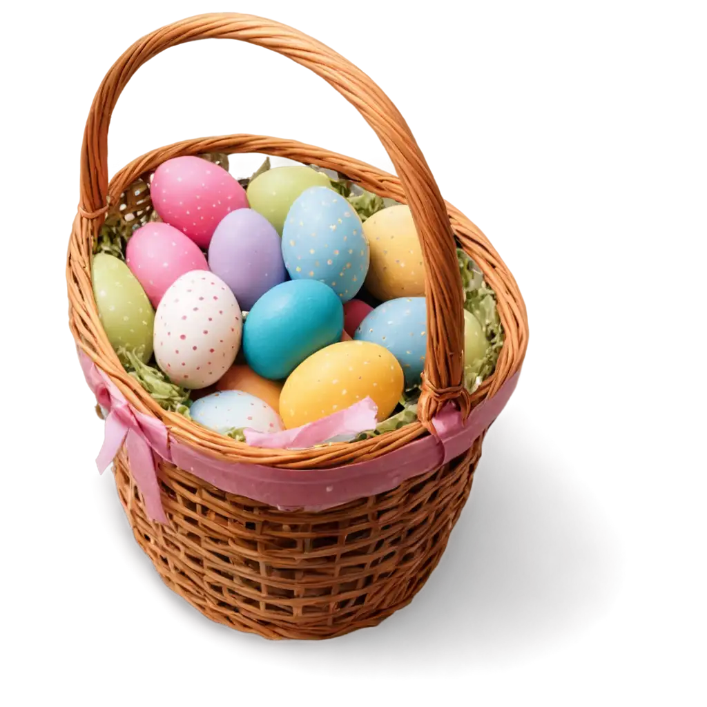 Easter eggs in a basket