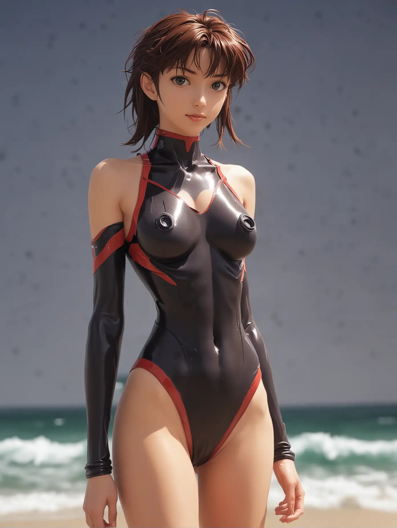 Neon-Genesis-Evangelion-Pilot-in-Swimsuit-at-the-Beach