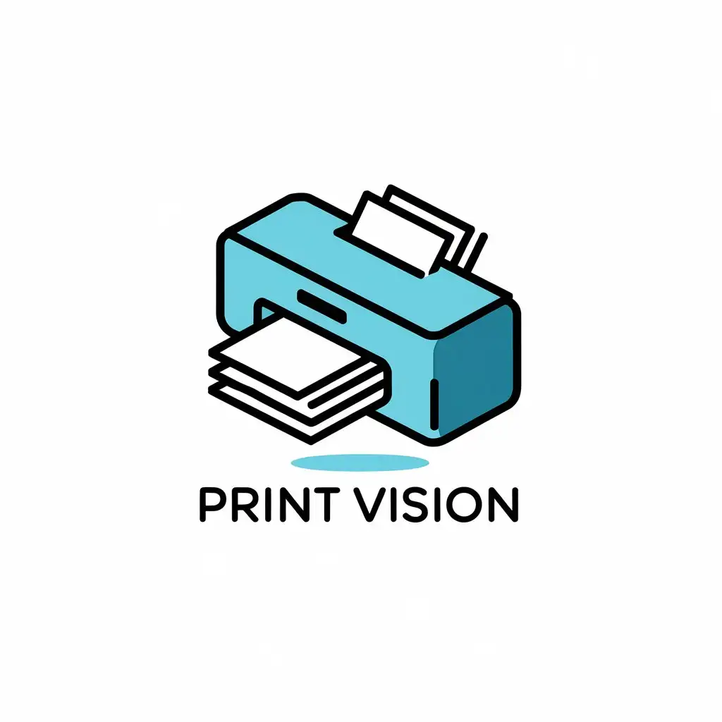 LOGO Design for Print Vision Vector Logo with Print Symbol for Internet Industry