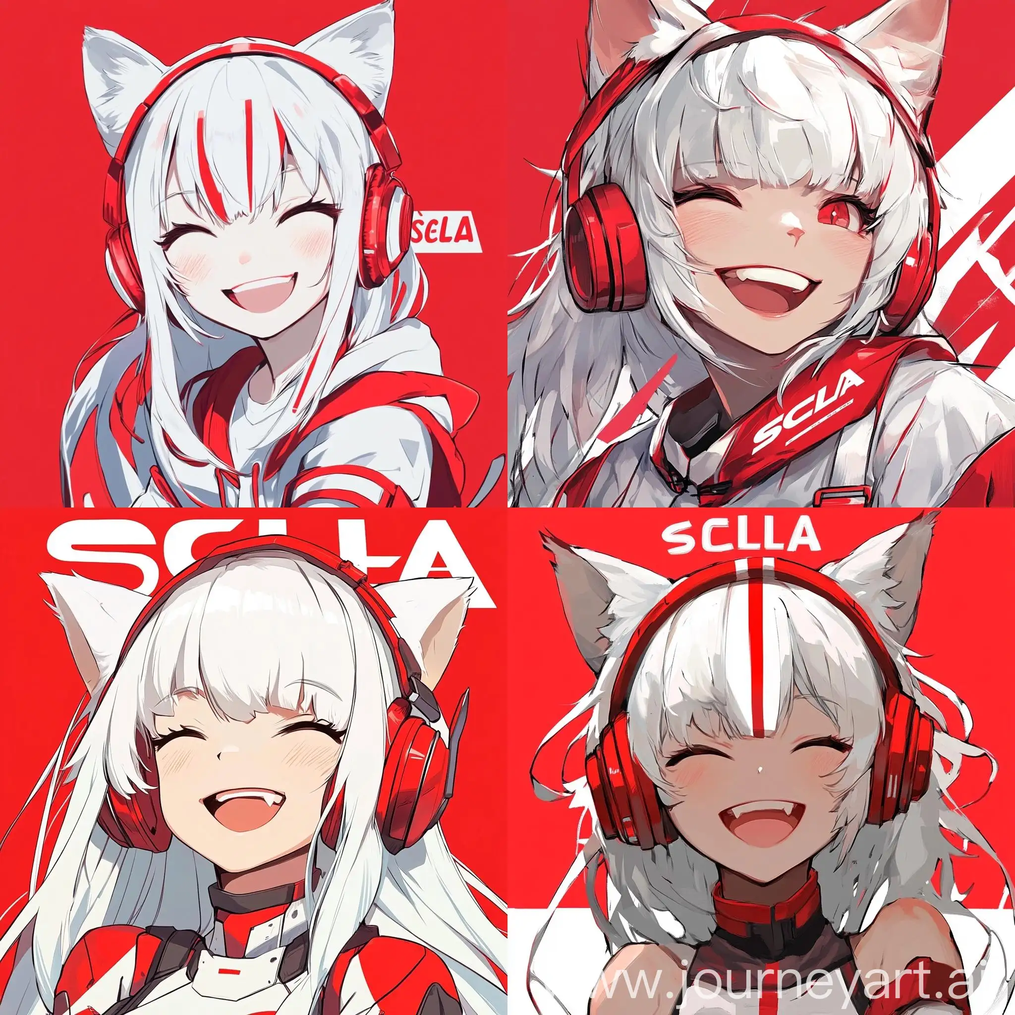 Cheerful-Cat-Girl-with-Red-Headphones-and-Unique-Eye-Cover