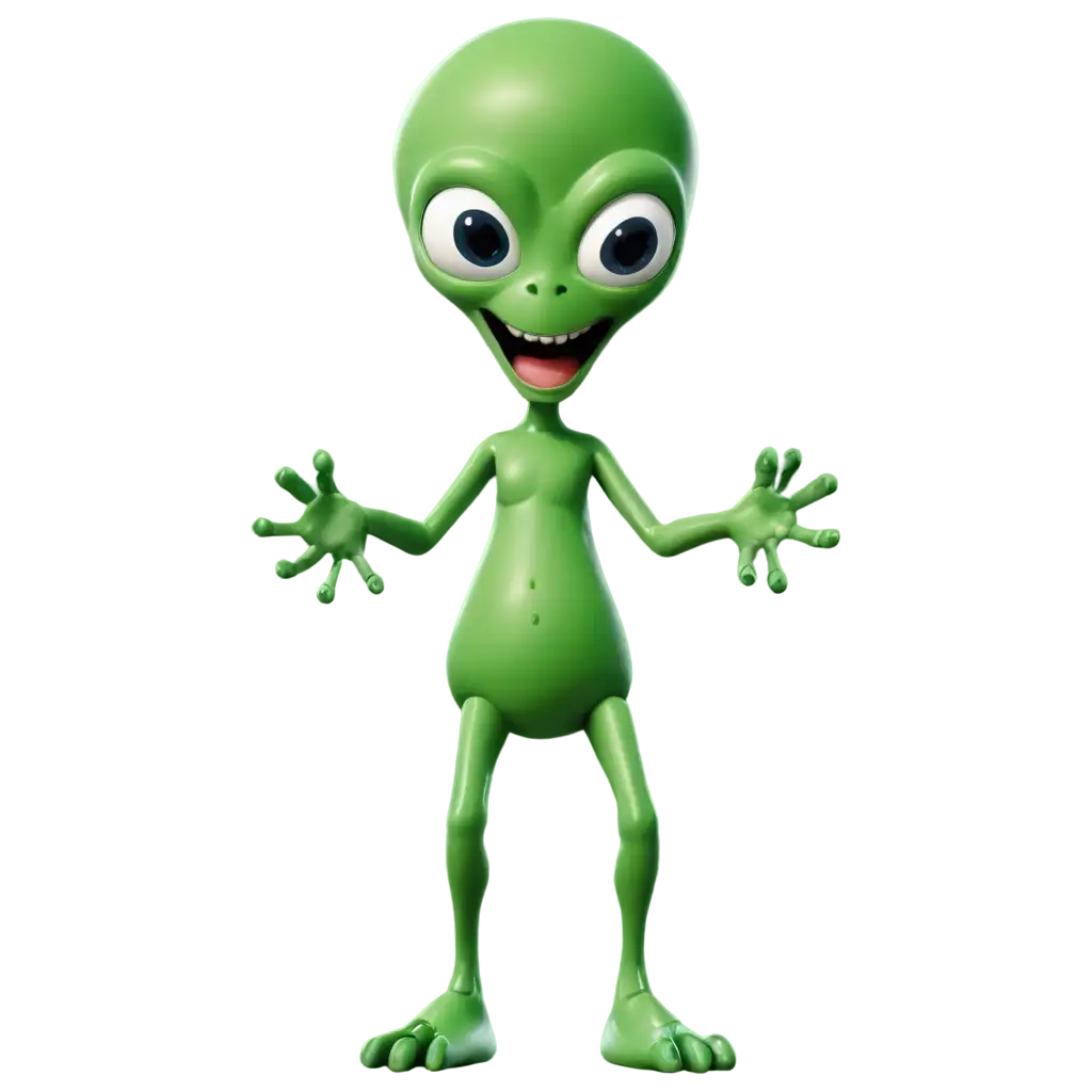 Cartoon-Alien-with-4-Arms-Vibrant-PNG-Image-for-Creative-Projects