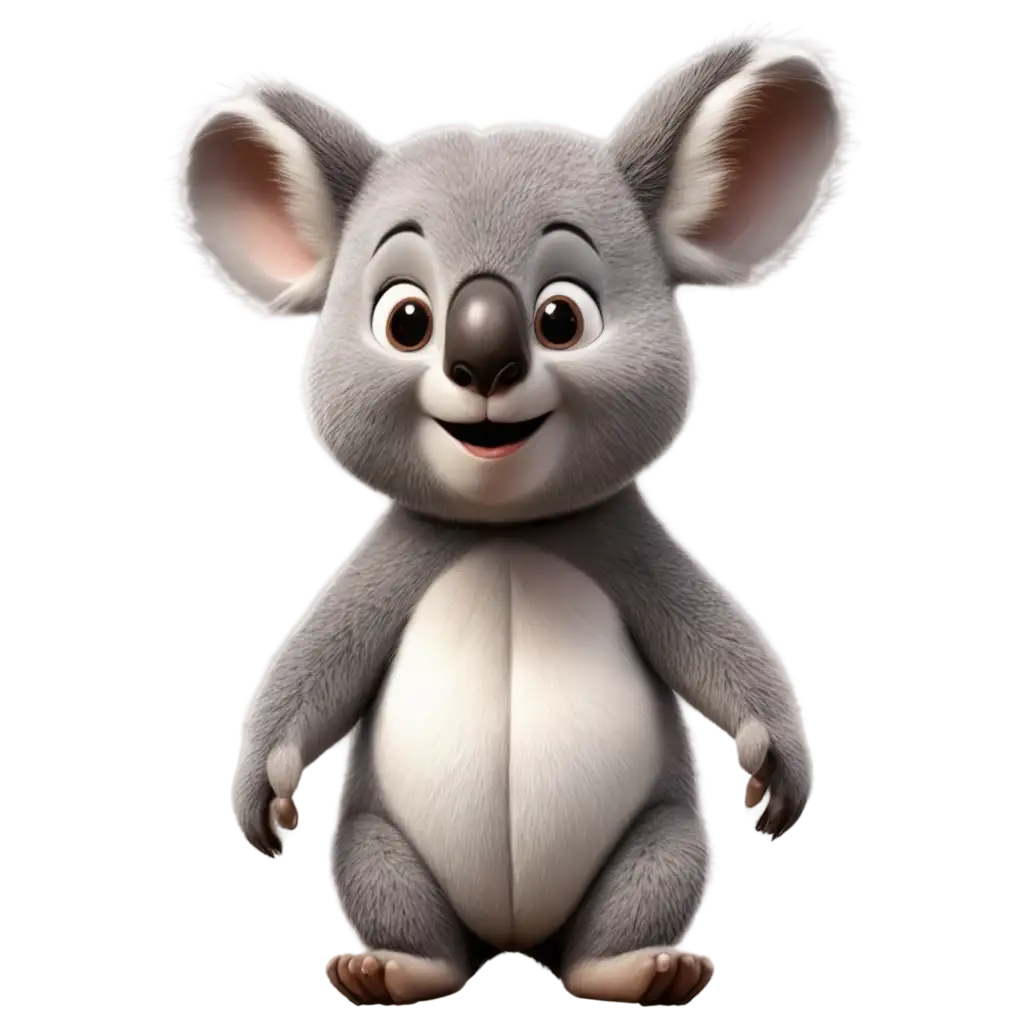 Cartoon-Koala-with-Ears-PNG-HighQuality-Transparent-Image-for-Versatile-Use