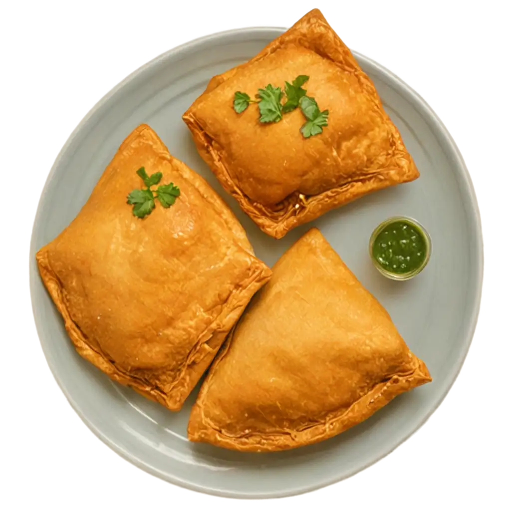 Delicious-Samosa-Kachori-Plate-PNG-Image-for-Culinary-Art-and-Design