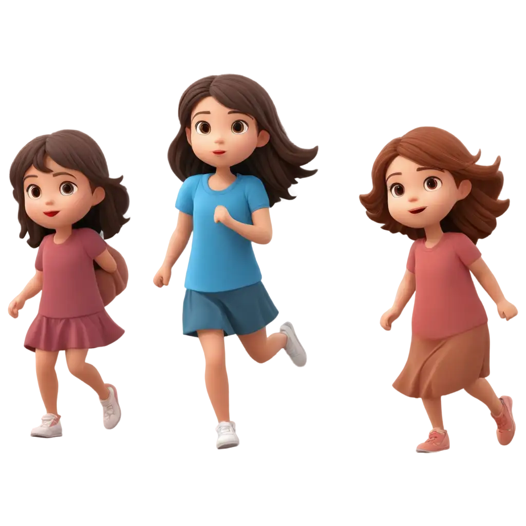 a girl is different moods animated vector