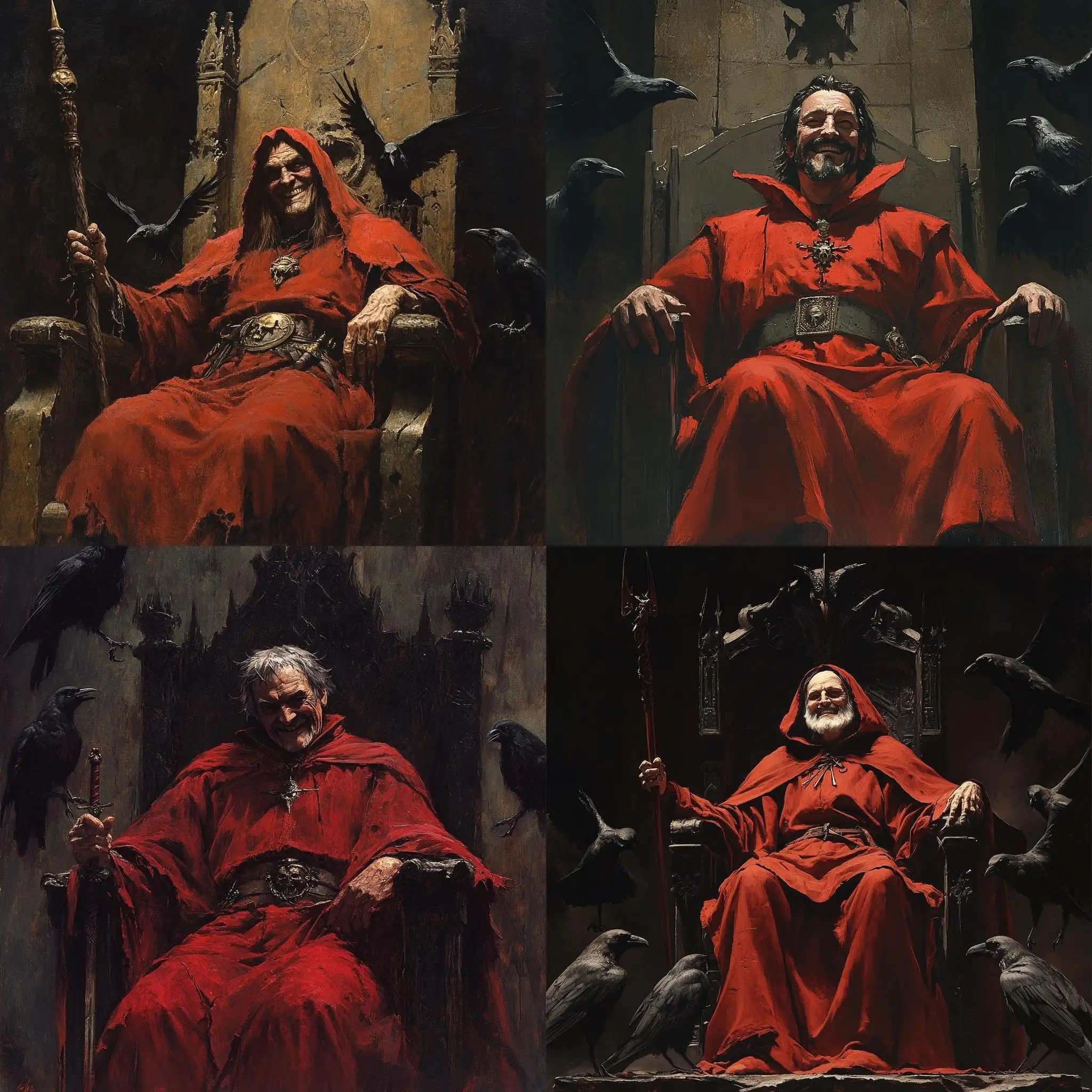 1970s-Dark-Fantasy-Wizard-Throne-Scene-with-Ravens-and-Lightning