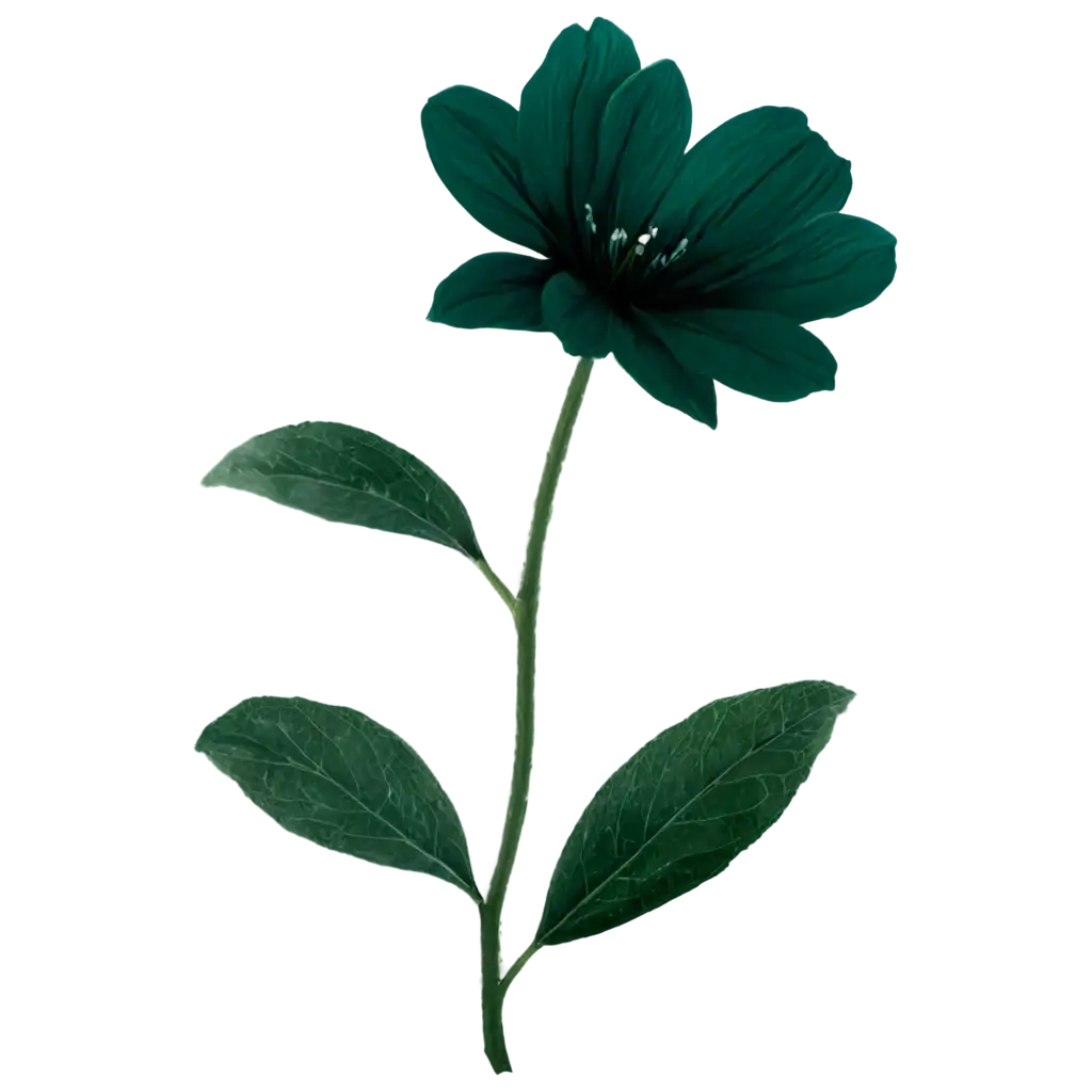 Dark-Green-Flower-PNG-Captivating-Natures-Elegance-in-HighQuality-Imagery