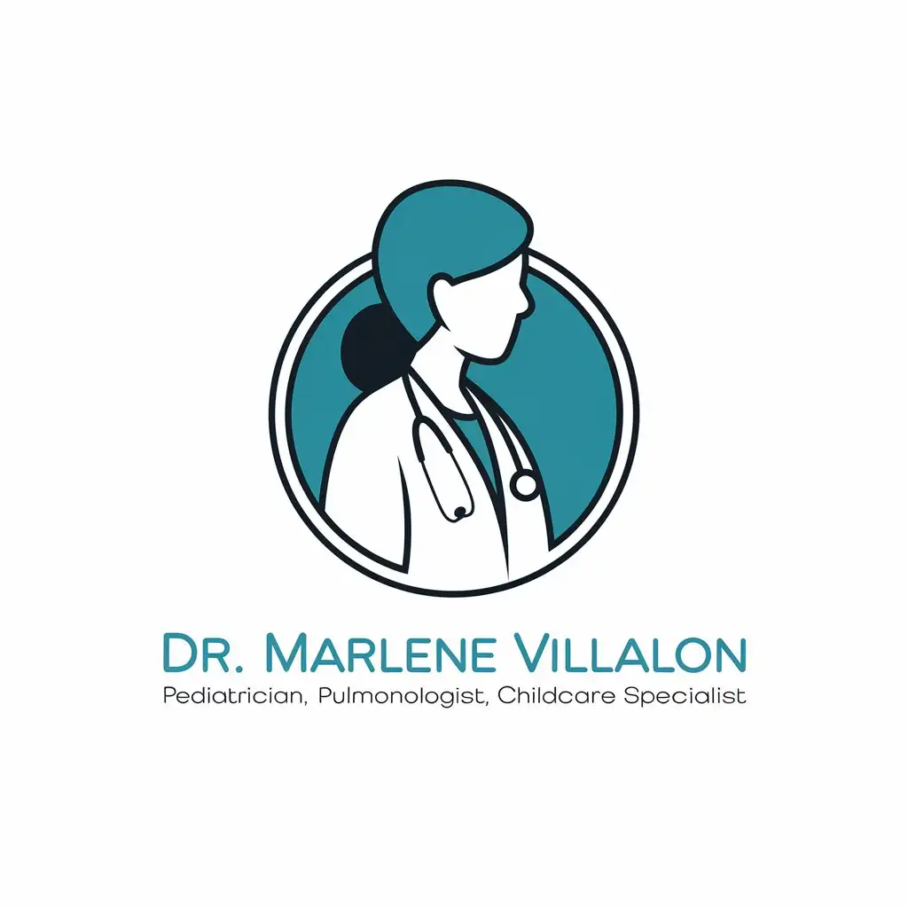 LOGO-Design-for-Dr-Marlene-Villalon-Vector-Circle-with-Pediatric-and-Pulmonology-Themes