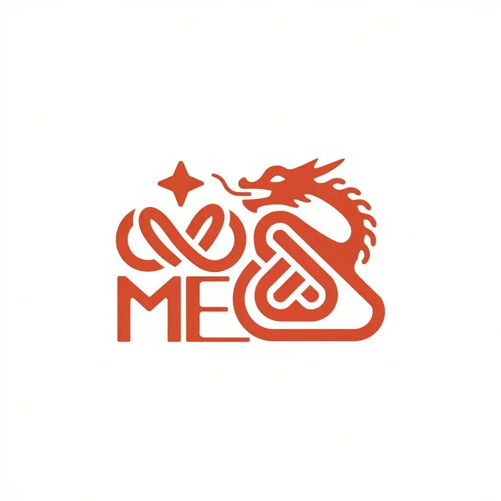 Logo-Design-for-ME-Chinese-Knot-Star-and-Dragon-Symbol