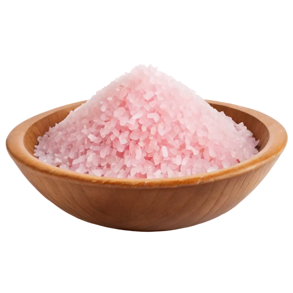 HighQuality-PNG-Image-of-a-Wooden-Bowl-Filled-with-Pink-Salt-for-Versatile-Design-Use