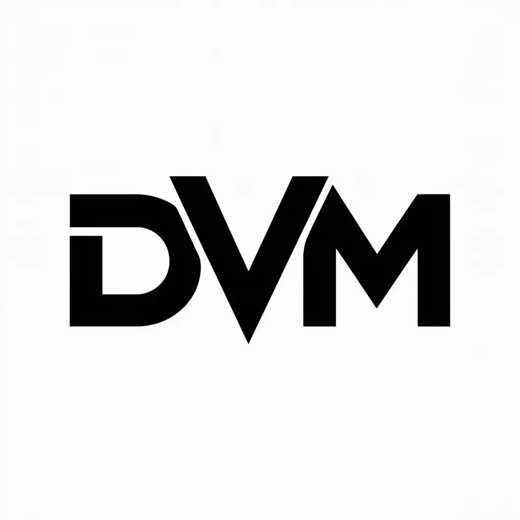 LOGO-Design-for-DVM-Minimalistic-TextBased-Symbol-for-Internet-Industry-with-Clear-Background