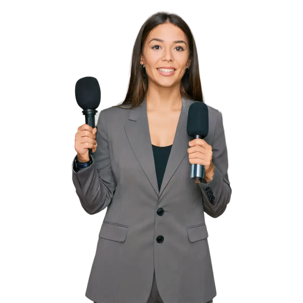 PNG-Image-of-a-TV-Reporter-with-a-Microphone-Standing-Forward