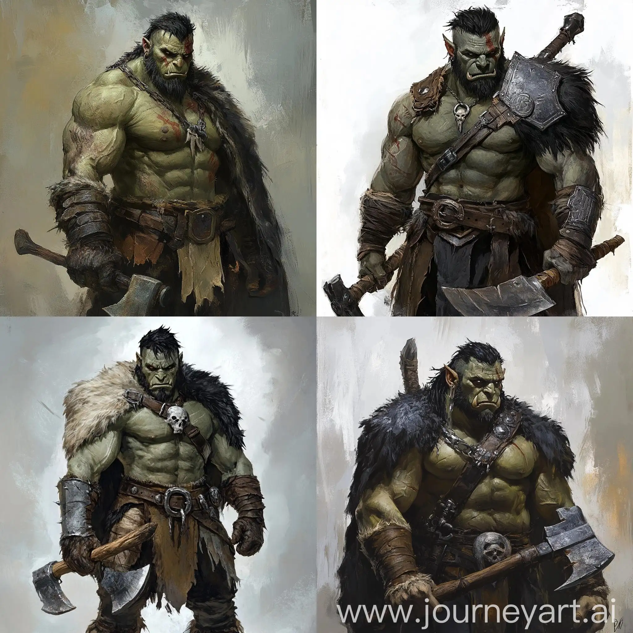 Barbarian-Orc-Warrior-with-Bear-Skin-Cape-and-Battleaxe