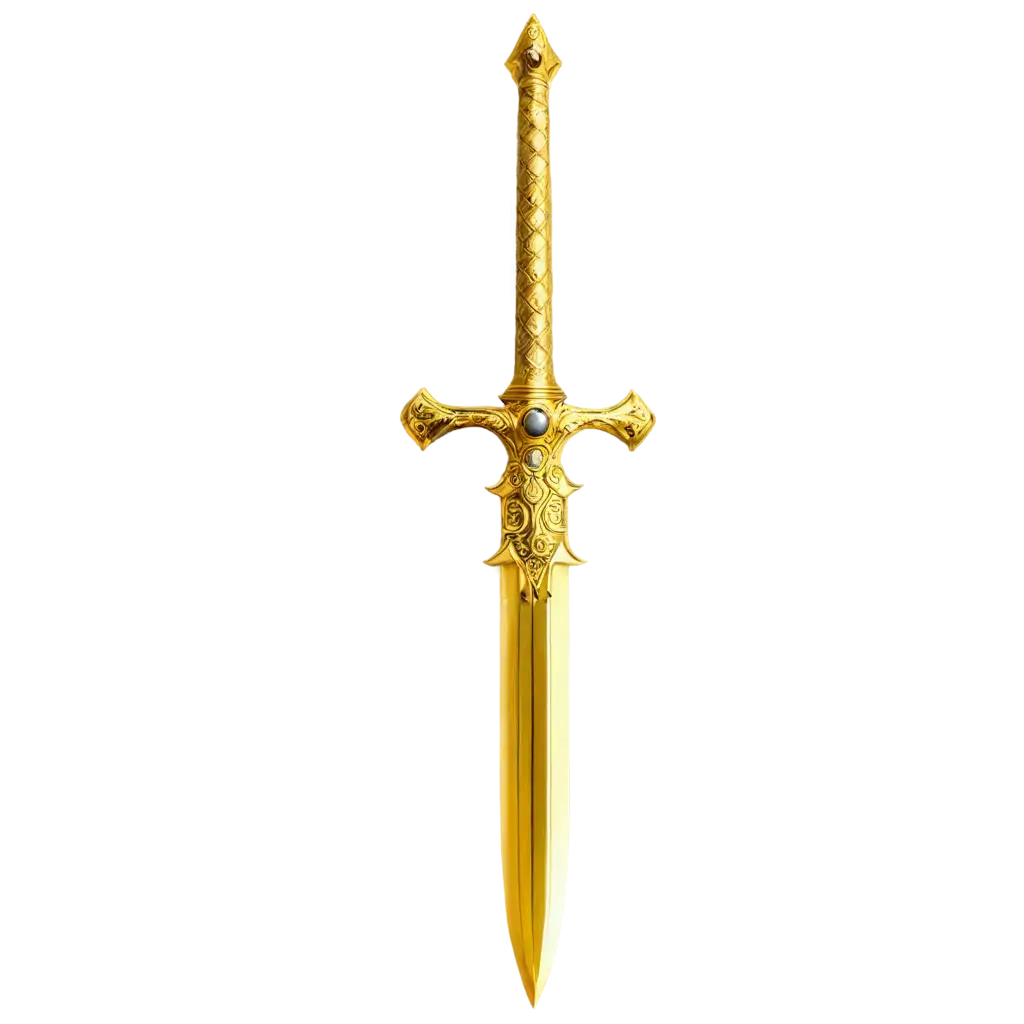 a golden sword