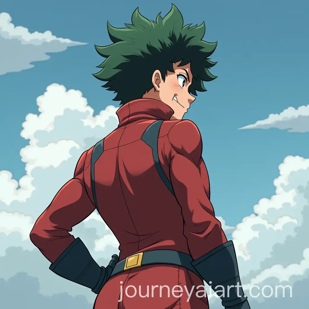Midoriya-Izuku-Wounded-Hero-Pose-in-Cloudy-Sky