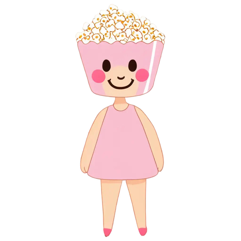 Popcorn-Kawaii-Smile-PNG-Image-Delightful-and-Cute-Illustration