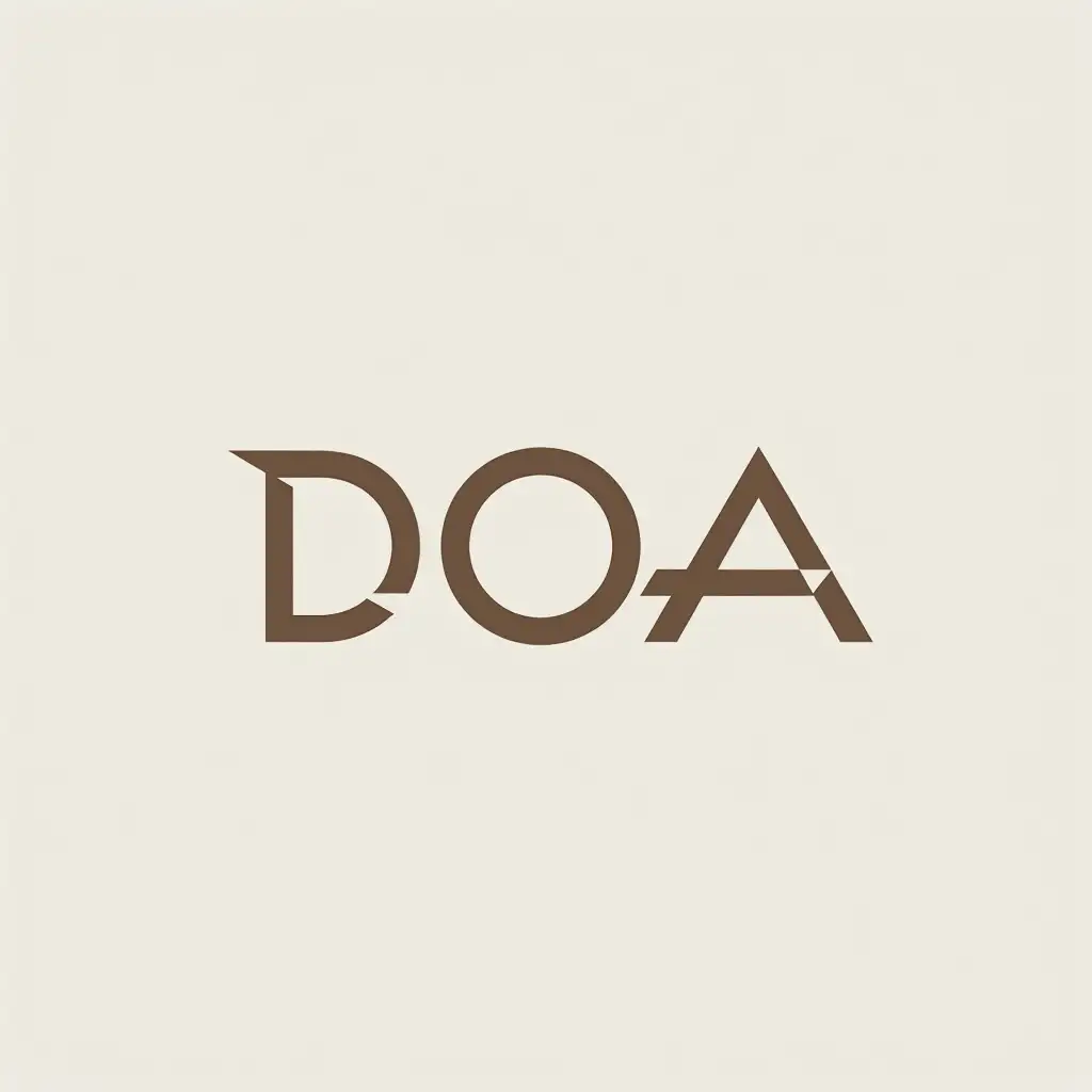 Minimalistic logo for our Company called DOA, use details that are elegant and smooth