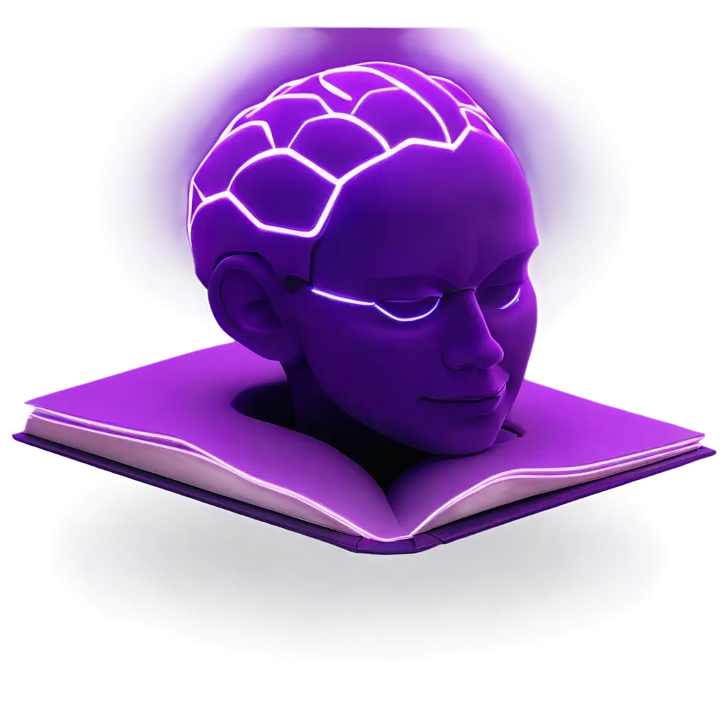 Neon-Glowing-Brain-and-Open-Book-PNG-Image-MENTALRICHE-Channel-Logo-Design