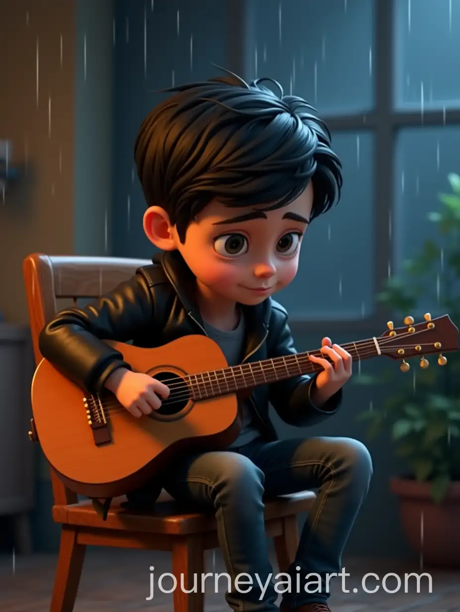 AI-Art-Prompt-ExpansionYoung-Boy-Playing-Acoustic-Guitar-in-the-Rain-with-Emotional-Expression