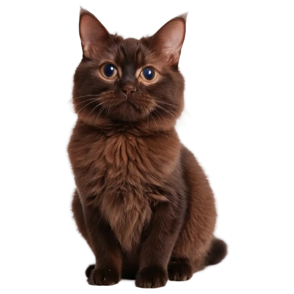 Dark-Brown-Cute-Cat-PNG-Image-Enhance-Your-Designs-with-HighQuality-Feline-Charm