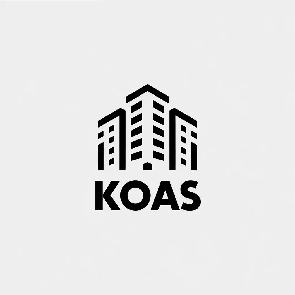 LOGO Design for KOAS Minimalistic Building Apartment Theme for Home Family Industry