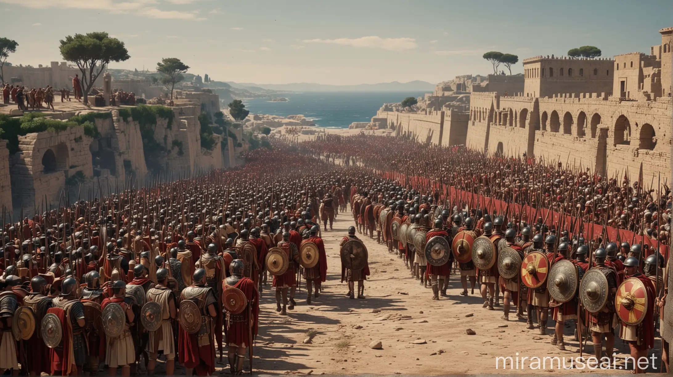 Ancient Rome vs Carthage Battle Scene Confrontation