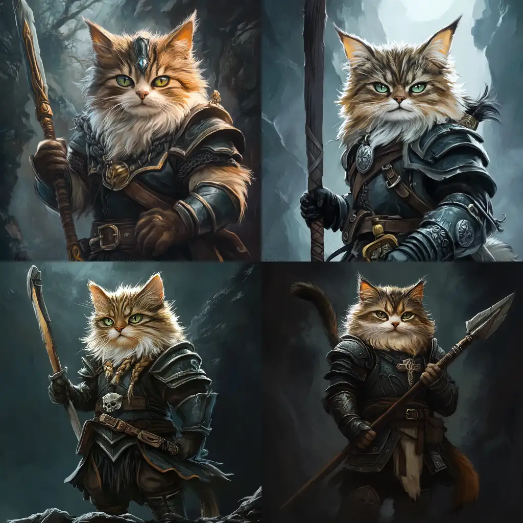 Bearded-Humanoid-Cat-Paladin-with-Braids-Wielding-Longspear-in-Fantasy-Setting