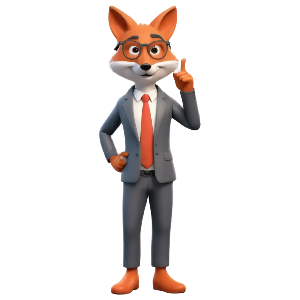 3D-Fox-in-Business-Suit-with-Glasses-PNG-for-Professional-Design-and-Marketing