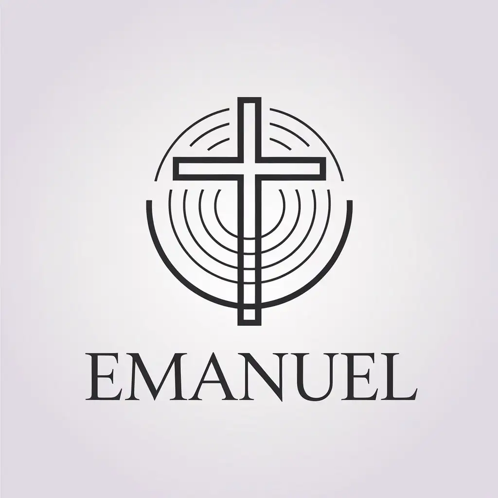 LOGO-Design-for-Emanuel-Minimalist-Cross-Symbol-with-IXIC-NIKA-Text