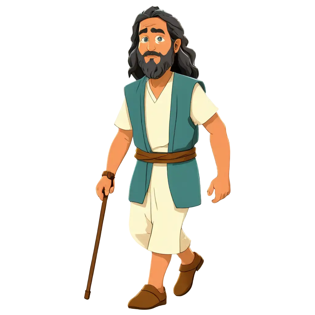 Moses-Cartoon-Walking-PNG-Image-for-Creative-and-Educational-Uses