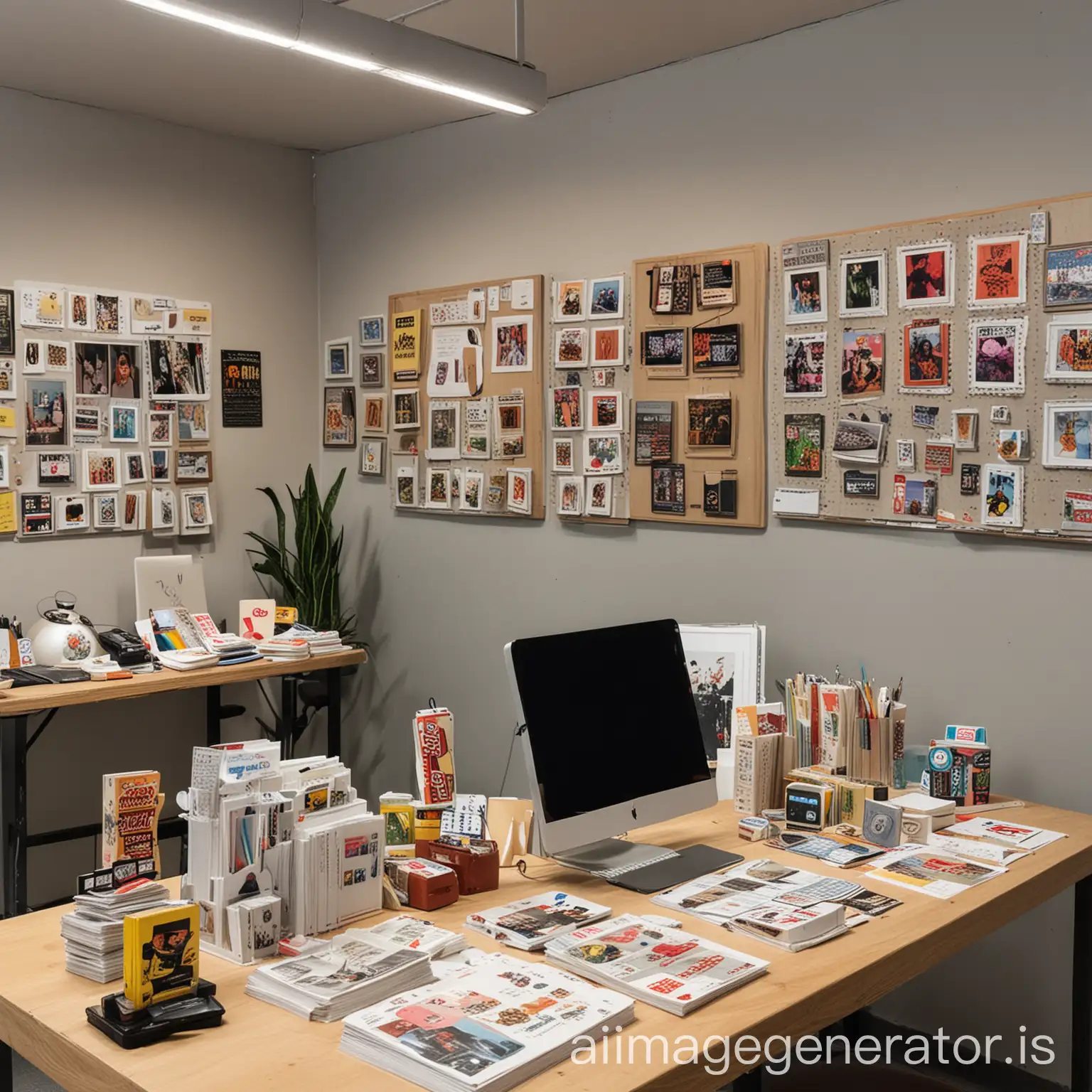 Creative-Workspace-with-Electronics-Printed-Materials-and-Decorative-Gifts