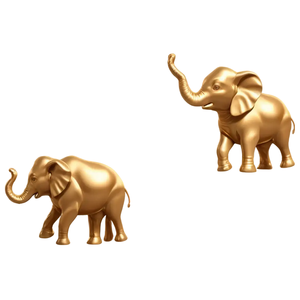 Golden-Elephant-3D-Designs-PNG-Exquisite-Renderings-for-Digital-Art-and-Decor