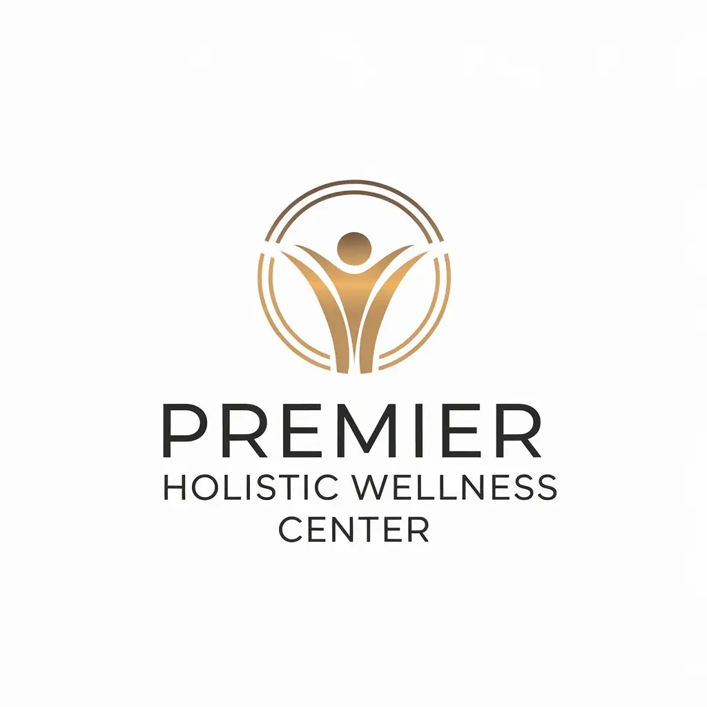 LOGO Design for Premier Holistic Wellness Center Minimalistic Circle for Medical and Dental Industry